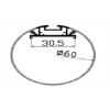 المنيوم بروفايل ظاهر معلق دائري طول 3م مقاس 60 نيوباور