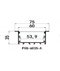 Aluminum Profile Concealed Wall Ceiling Length 3 m Size 6035 NewPower