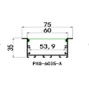 Aluminum Profile Concealed Wall Ceiling Length 3 m Size 6035 NewPower