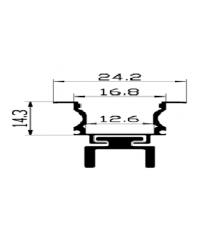 Aluminum Profile Concealed Wall Ceiling Length 3 m Size 2414 NEWPOWER