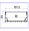 Aluminum profile visible for wall and ceiling, length 3 m, size 10235 NEWPWOER