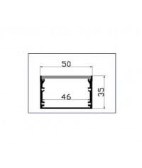 Aluminum profile, ground, wall, ceiling, suspended, length 3m, size 5035 NEWPWOER