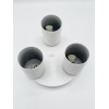 Cylinder aluminum move triple circular White NEWPOWER