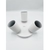 Cylinder aluminum move triple circular White NEWPOWER