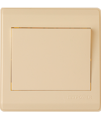 Single switch, normal, wide, 16 amp, 7 * 7, beige, NewPower