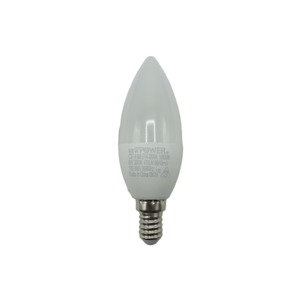 LED Candle Frosted 6W 3000K E14 NEWPOWER