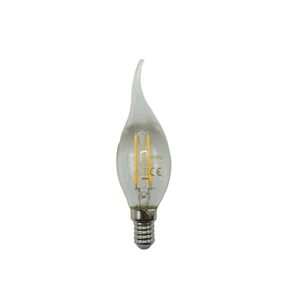 105021-LED Curved Filament 4.5W 3000K (Dimmable) E14 NEWPOWER