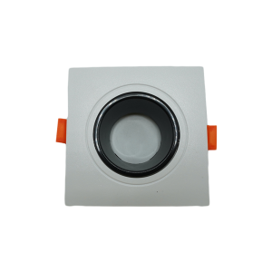 107105-01-Anti-Glare Plastic Square Spotlight White/Black 7cm NEWPOWER