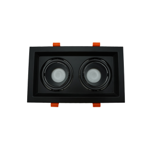 107238-01-Deep Adjustable Anti-Glare Spotlight, 225×130×35mm, Black-Black, Double, NEWPOWER