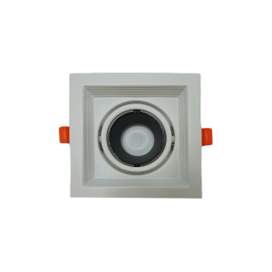 107240-01-Deep Adjustable Anti-Glare Spotlight, 130×130×35mm, White-Black, Single, NEWPOWER