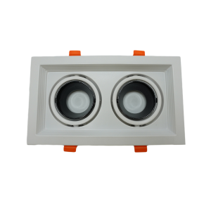 107241-01-Deep Adjustable Anti-Glare Spotlight, 225×130×35mm, White-Black, Double, NEWPOWER