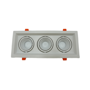 107245-01-Deep Adjustable Anti-Glare Spotlight, 318×130×35mm, White-White, Triple, NEWPOWER