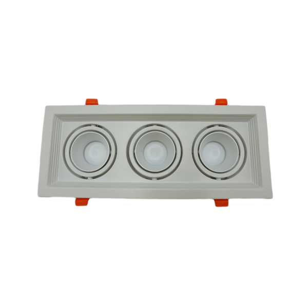107245-01-Deep Adjustable Anti-Glare Spotlight, 318×130×35mm, White-White, Triple, NEWPOWER