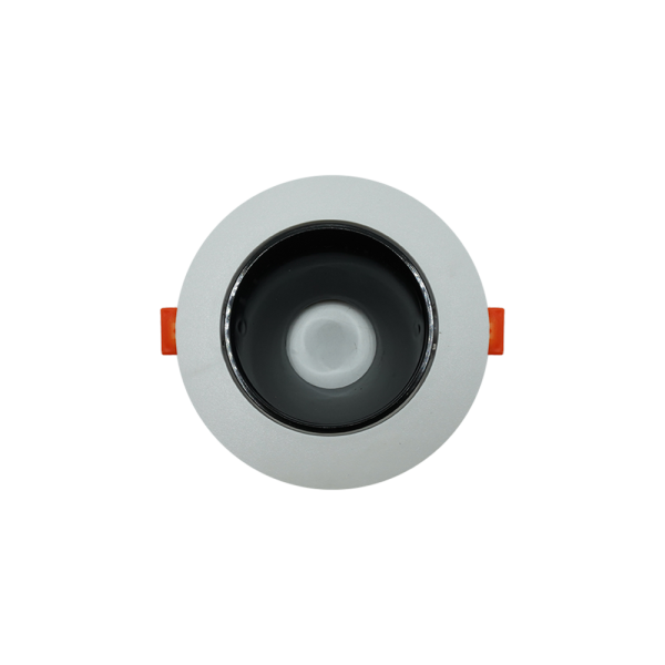 107247-01-Plastic Anti-Glare Spotlight, 10cm, White-Black, NEWPOWER