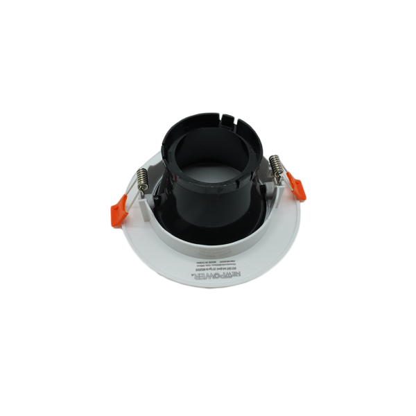 107247-02-Plastic Anti-Glare Spotlight, 10cm, White-Black, NEWPOWER