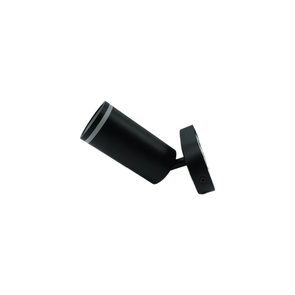 107277-01 Surface-Mounted Acrylic Track Light, Black, Single, Rectangular Base, NEWPOWER