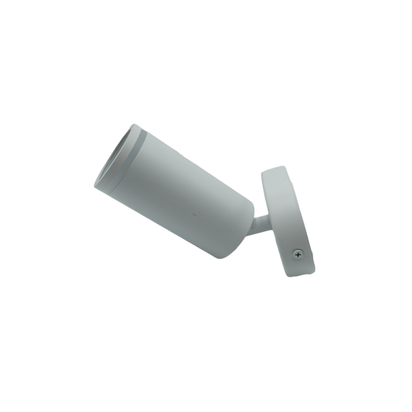107278-01 Surface-Mounted Acrylic Track Light, White, Single, Rectangular Base, NEWPOWER