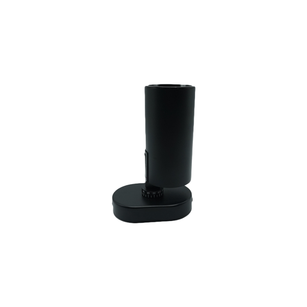 107283-01 Surface-Mounted Aluminum Track Light, Black-Black, Single, Rectangular Base, NEWPOWER