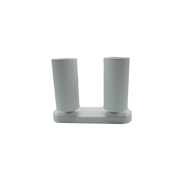107286-01 Surface-Mounted Aluminum Track Light, White-White, Double, Rectangular Base, NEWPOWER