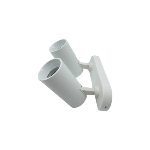 107286-03 Surface-Mounted Aluminum Track Light, White-White, Double, Rectangular Base, NEWPOWER