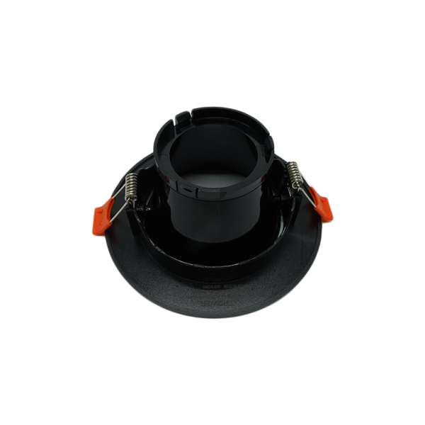 107299-02-Plastic Anti-Glare Spotlight, 10 cm, Black Black NEWPOWER