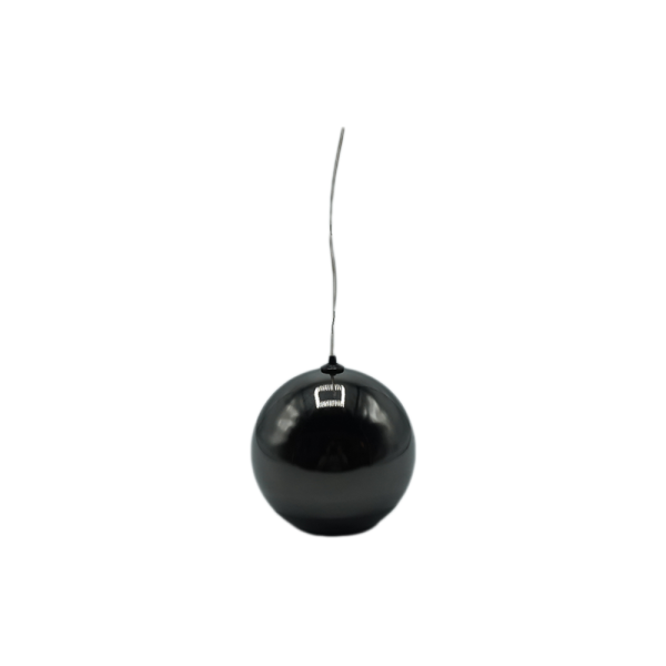 107302-01-Pendant Decorative Glossy Black Spherical 85*98 NEWPOWER