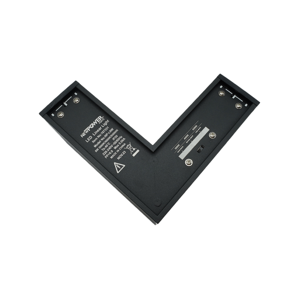 107331-02-Linear Light Corner Connector 8W Black Body 6500K/4000K/3000K NEWPOWER