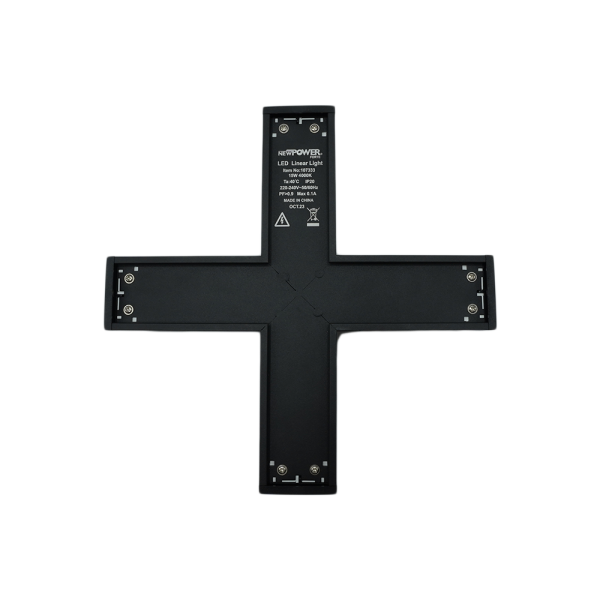 107333-02-Linear Light Black Four-Sided Connector 15W 4000K NEWPOWER