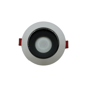 107362-01-Empty Aluminum Anti-Glare Spotlight, 7cm, White & Black, Classic, 2 Boxes (10 pcs) NEWPOWER