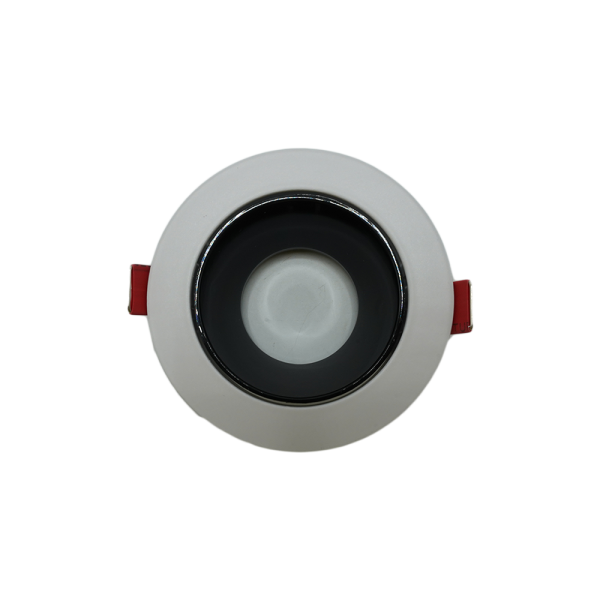 107362-01-Empty Aluminum Anti-Glare Spotlight, 7cm, White & Black, Classic, 2 Boxes (10 pcs) NEWPOWER