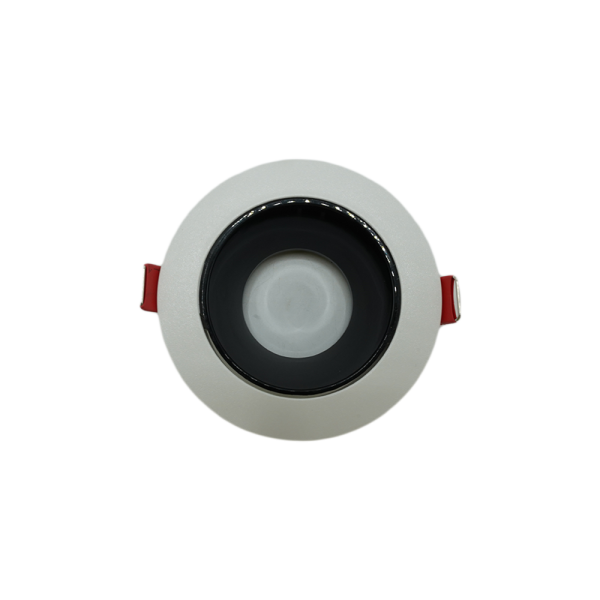 107365-01-Empty Plastic Anti-Glare Spotlight, 7cm, White & Black, Classic, 2 Boxes (10 pcs) NEWPOWER