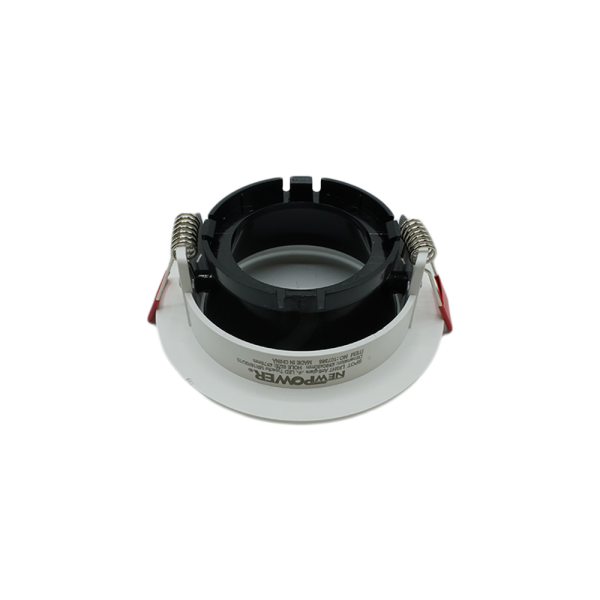 107365-02-Empty Plastic Anti-Glare Spotlight, 7cm, White & Black, Classic, 2 Boxes (10 pcs) NEWPOWER