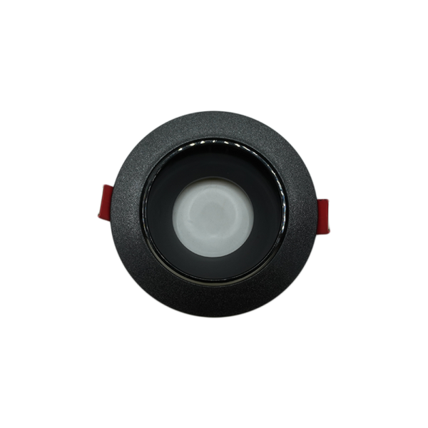 107366-01-Empty Plastic Anti-Glare Spotlight, 7cm, Black & Black, Classic, 2 Boxes (10 pcs) NEWPOWER