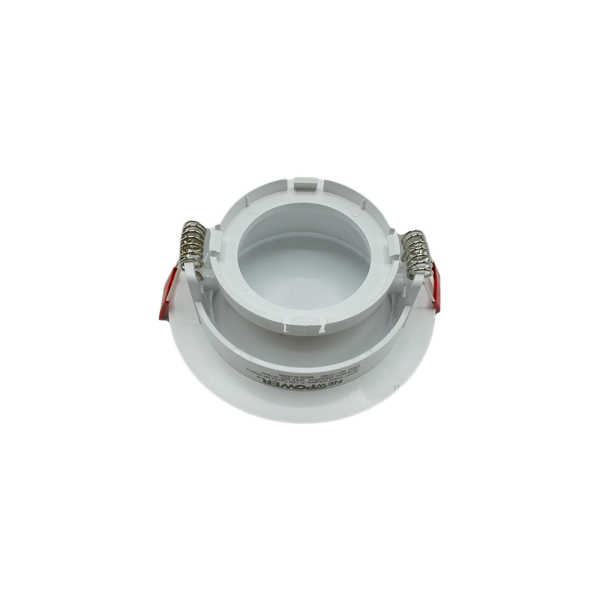 107367-02-Empty Plastic Anti-Glare Spotlight, 7cm, White & White, Classic, 2 Boxes (10 pcs) NEWPOWER
