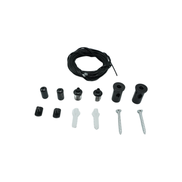 114182-Hanging Steel Cable Black, 3m NEWPOWER