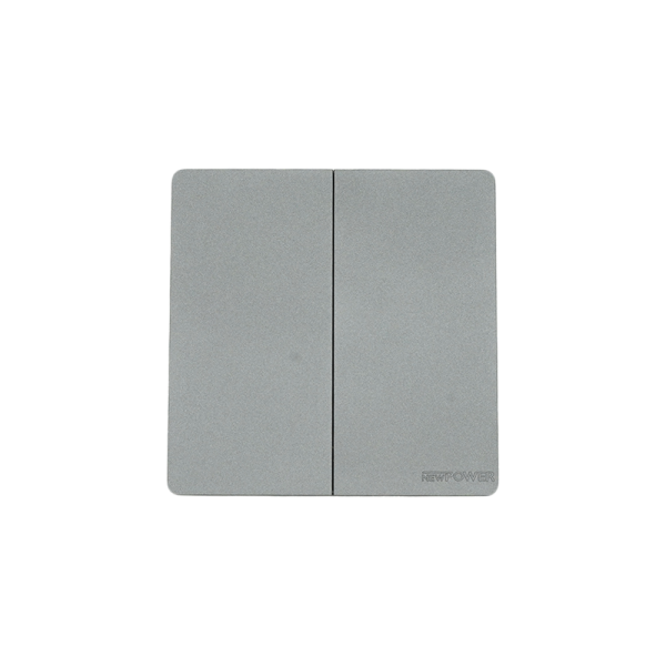 1202 -01 grey 2 gang 1 way switch 16 A NEWPOWER Forte