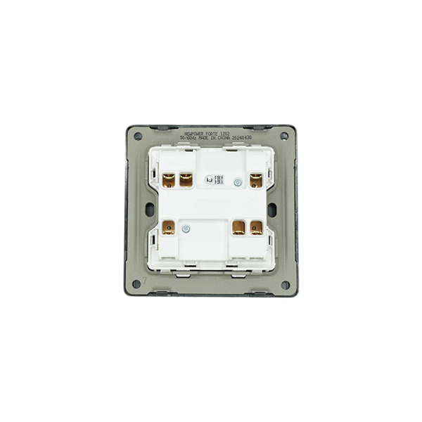 1202-02 black 2 gang 1 way switch 16 A NEWPOWER Forte