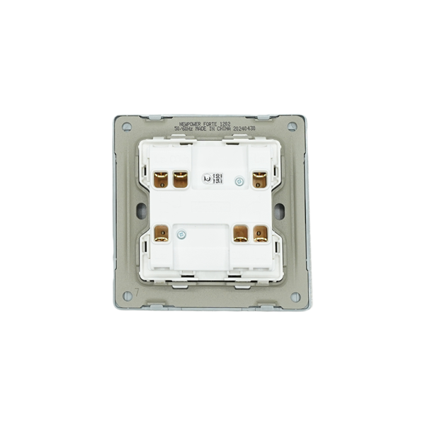 1202 -02 grey 2 gang 1 way switch 16 A NEWPOWER Forte