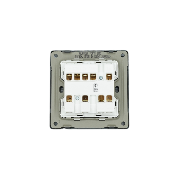 1302-02 black 3 gang 2 way switch 16 A NEWPOWER Forte