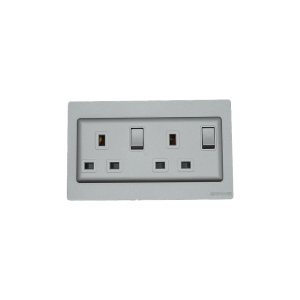 2202-01  grey 13A 3pin switched(double pole) socket 7*14  NEWPOWER Forte