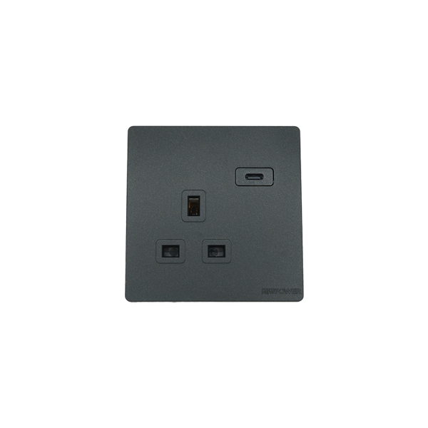 2301-01  black  13A 3pin socket with type C NEWPOWER Forte