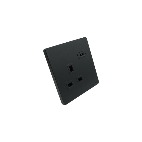 2301-03  black  13A 3pin socket with type C NEWPOWER Forte