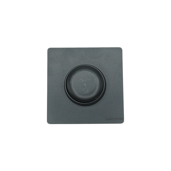 3002-01  black dimmer switch 630w / 220v (Push on/off ) 7*7 NEWPOWER Forte
