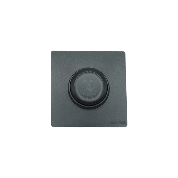 3004-01  black dimmer switch 300w / 220v (Push on/off ) 7*7 NEWPOWER Forte