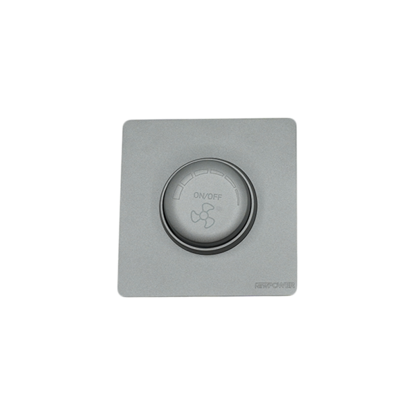 3006-01 grey fan dimmer(push button type) 7*7 NEWPOWER Forte