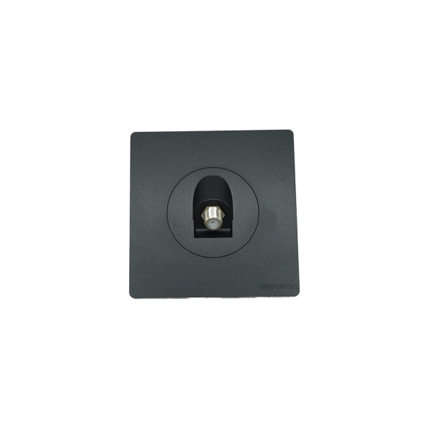 4002 -01 Black 1 Gang Satellite socket 7*7 NEWPOWER Forte