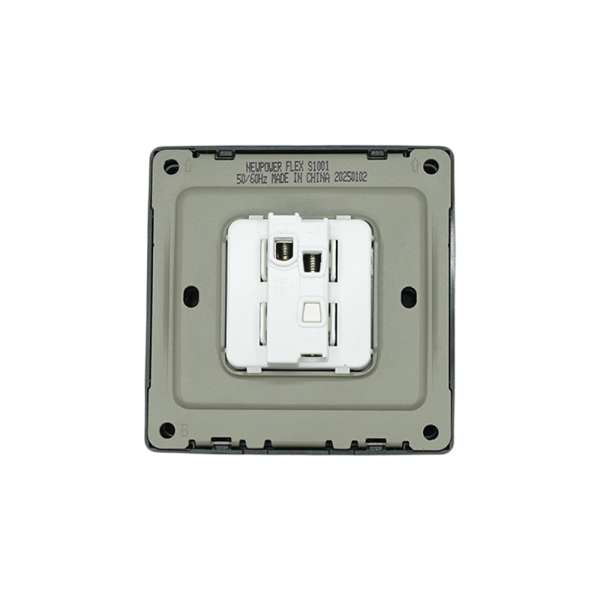BLKS1001-02 grey  4 Gang 1 way switch With bridge 16A 7*7 NEWPOWER Flex
