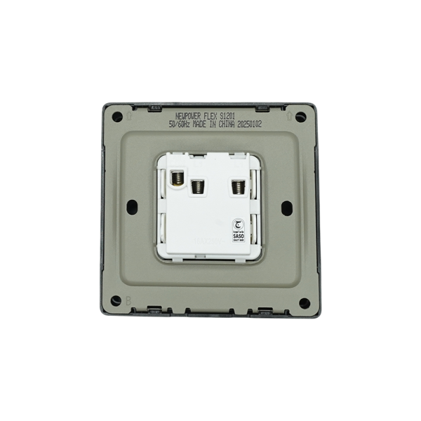 BLKS1201-02 black 2 gang 2 way switch 16 A NEWPOWER Flex