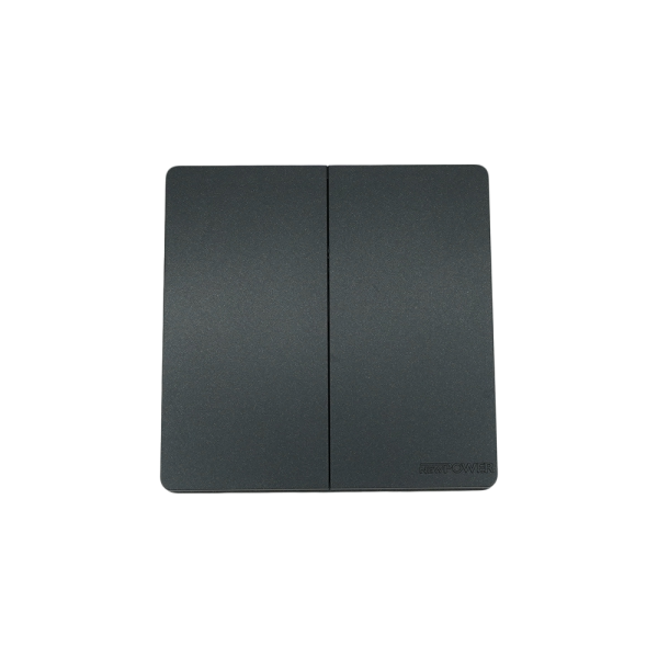 BLKS1202-01 grey 2 gang 1 way switch 16 A NEWPOWER Forte Flex