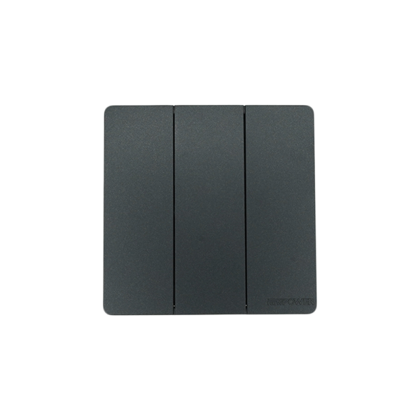 BLKS1301-01 grey 3 gang 1 way switch 16 A NEWPOWER Flex